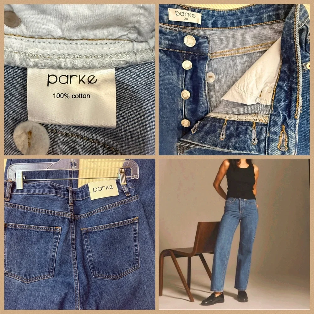 Parke  Straight Leg / High Rise -Medium Wash  Denim Jean Current NWOT SIZE 28